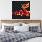 Gloeiende Chinese Parade Dragon Canvas Afdruk (Insitu (Slaapkamer))