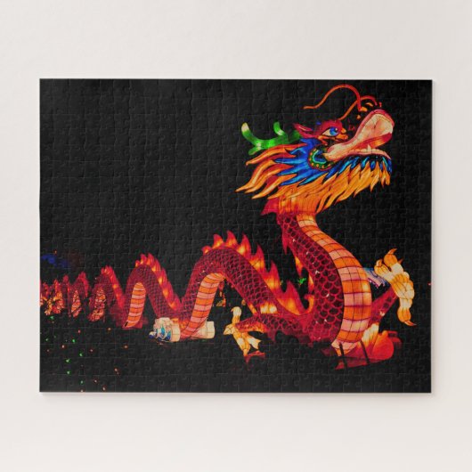 Gloeiende Chinese Parade Dragon Legpuzzel (Horizontaal)