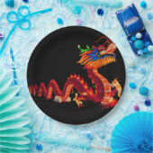 Gloeiende Chinese Parade Dragon Papieren Bordje (Feest)