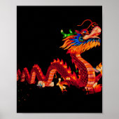 Gloeiende Chinese Parade Dragon Poster (Voorkant)
