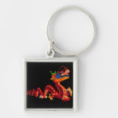 Gloeiende Chinese Parade Dragon Sleutelhanger (Voorkant)