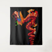 Gloeiende Chinese Parade Dragon Wandkleed (Voorkant)