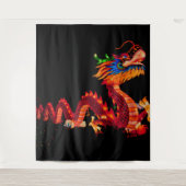 Gloeiende Chinese Parade Dragon Wandkleed (Voorkant)