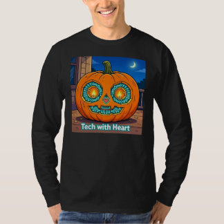 Gloeiende Circuit Pompoen - Heren T-shirt met Lang