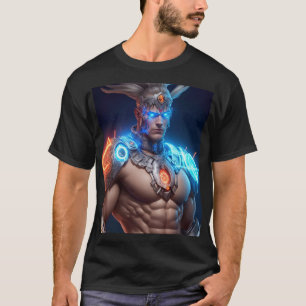 Gloeiende Cyborg Zeus Griekse God T-shirt