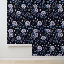 Gloeiende Dark Roos Garden Peel en Stick Behang