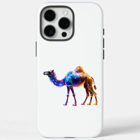 Gloeiende Digitale Kameel Kunst Case-Mate iPhone Case (Achterkant)