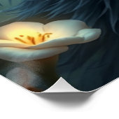 Gloeiende Dragon Fairy Art Perfect Poster (Hoek)