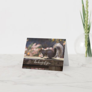 Gloeiende eekhoorn denk aan je Kaart