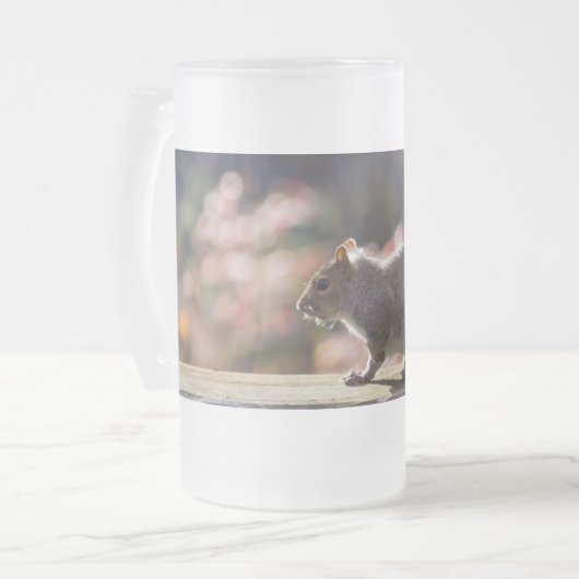 Gloeiende Eekhoorn Frosted Mok (Voorkant links)