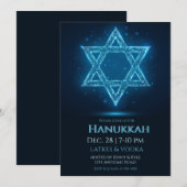 Gloeiende elektrische ster van David Chanoeka Part Kaart (Voorkant / Achterkant)