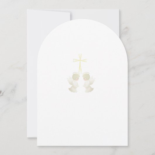 Gloeiende engelen doop uitnodiging (Achterkant)