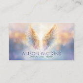 Gloeiende engelenvleugels visitekaartje (Voorkant)