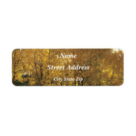 Gloeiende espenbomen etiket