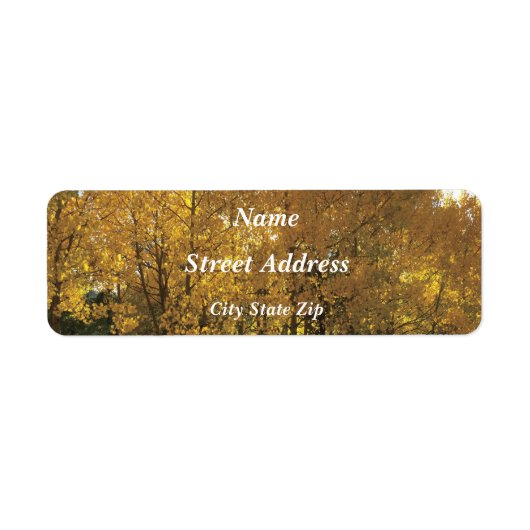 Gloeiende espenbomen etiket (Voorkant)