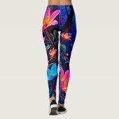 Gloeiende etherische Oerwoud oase ontwerp Leggings (Achterkant)