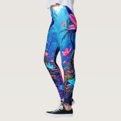 Gloeiende etherische Oerwoud oase ontwerp Leggings (Links)