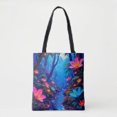 Gloeiende etherische Oerwoud oase ontwerp Tote Bag (Voorkant)