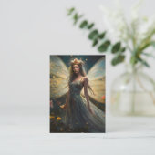Gloeiende Fairy Fotorealistische Achtergrond Visitekaartje (Staand voorkant)
