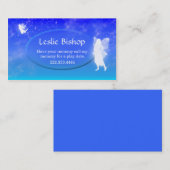 Gloeiende feeën op Blue Play Date Kaart Contactkaartje (Voorkant / Achterkant)