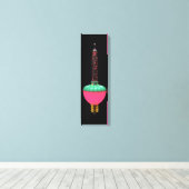 gloeiende feestdag, enkel bubbellicht canvas afdruk (Insitu (Houten vloer))