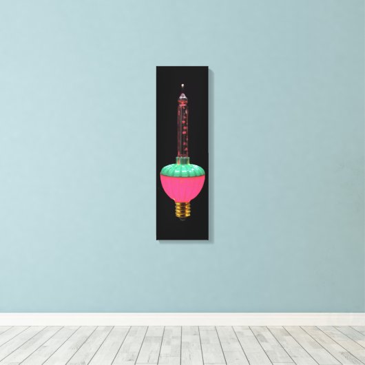 gloeiende feestdag, enkel bubbellicht canvas afdruk (Insitu (Houten vloer))