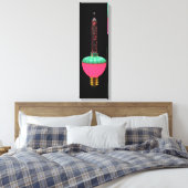 gloeiende feestdag, enkel bubbellicht canvas afdruk (Insitu (Slaapkamer))