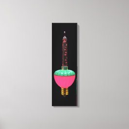  gloeiende feestdag, enkel bubbellicht canvas afdruk