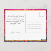 Gloeiende festiviteiten: een diwali viering briefkaart (Achterkant)