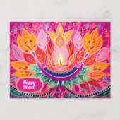 Gloeiende festiviteiten: een diwali viering briefkaart (Voorkant)