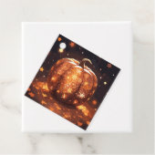 Gloeiende Fibonacci-stijl pompoenlantaarn en sterr Bedankjes Labels (In situ)