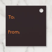 Gloeiende Fibonacci-stijl pompoenlantaarn en sterr Bedankjes Labels (Achterkant)