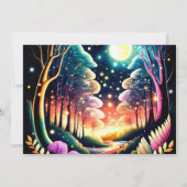 Gloeiende Fireflies Adventure Baby shower Kaart (Achterkant)