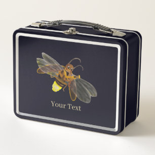 Gloeiende Firefly Lampyridae illustratie zwart