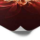 Gloeiende fractale sparren Rood Poster (Hoek)