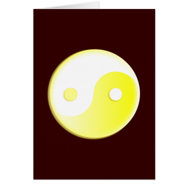 Gloeiende Gele Yin/Yang-symbool (Voorkant)