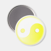 Gloeiende Gele Yin/Yang-symbool Magneet (Voorkant / Achterkant)