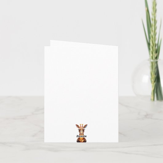 Gloeiende Giraffe op Chevron Kaart (Achterkant)