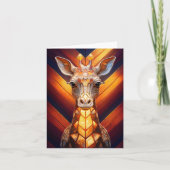 Gloeiende Giraffe op Chevron Kaart (Voorkant)