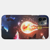 Gloeiende gloeilamp met nachtvlinders Case-Mate iPhone case (Achterkant (horizontaal))