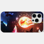 Gloeiende gloeilamp met nachtvlinders Case-Mate iPhone case (Achterkant (horizontaal))