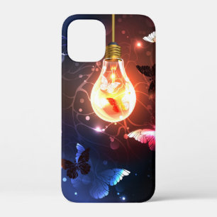 Gloeiende gloeilamp met nachtvlinders Case-Mate iPhone case