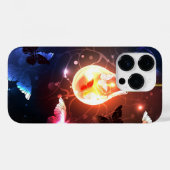 Gloeiende gloeilamp met nachtvlinders Case-Mate iPhone case (Achterkant (horizontaal))
