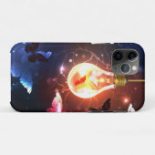 Gloeiende gloeilamp met nachtvlinders Case-Mate iPhone case (Achterkant (horizontaal))