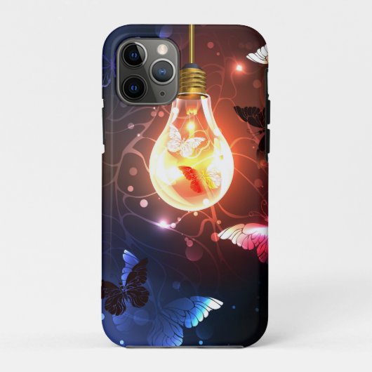 Gloeiende gloeilamp met nachtvlinders Case-Mate iPhone case (Achterkant)