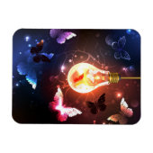 Gloeiende gloeilamp met nachtvlinders magneet (Horizontaal)