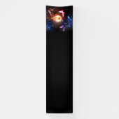 Gloeiende gloeilamp met nachtvlinders spandoek (Verticaal)