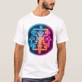 Gloeiende glyphs - Oude symbolen T-shirt (Voorkant)