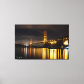 Gloeiende Golden Gate Bridge Canvas Afdruk (Voorkant)