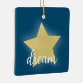 Gloeiende gouden ster keramisch ornament (Rechts)